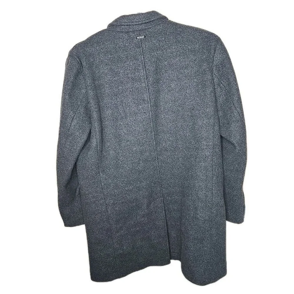 Michael Kors Men’s Overcoat Slim Fit Size XL Gray Stretch Wool Blend Coat t11